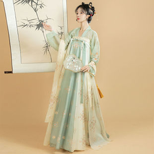 Xinan Xiang Original Breasted and Chest-length Skirt Printed Full Set of Spring and Autumn Chinese Style Hanfu Women's Tang Style Daily