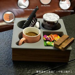 木製の柔らかいシリカゲルの収納ケースには、スナックのリモコンの整理ケースがあります。