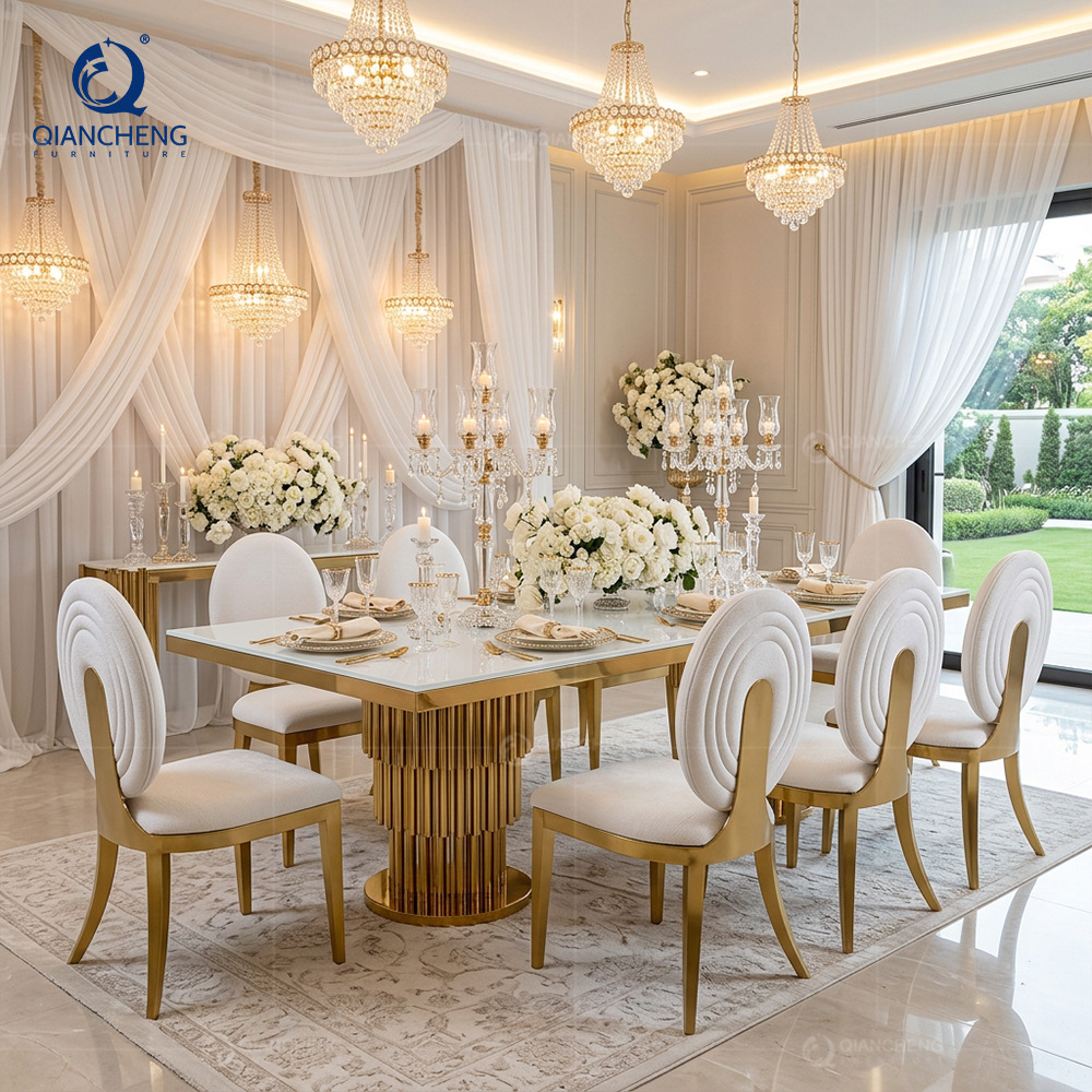 Mesa de Comedor para Banquetes de Hotel de Acero Inoxidable, Desmontable, para Locales Comerciales