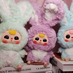 人気のビニールフェイス人形 28 センチメートル既製 3 歳のかわいいウサギのトレンディなぬいぐるみ装飾品クリエイティブ人形