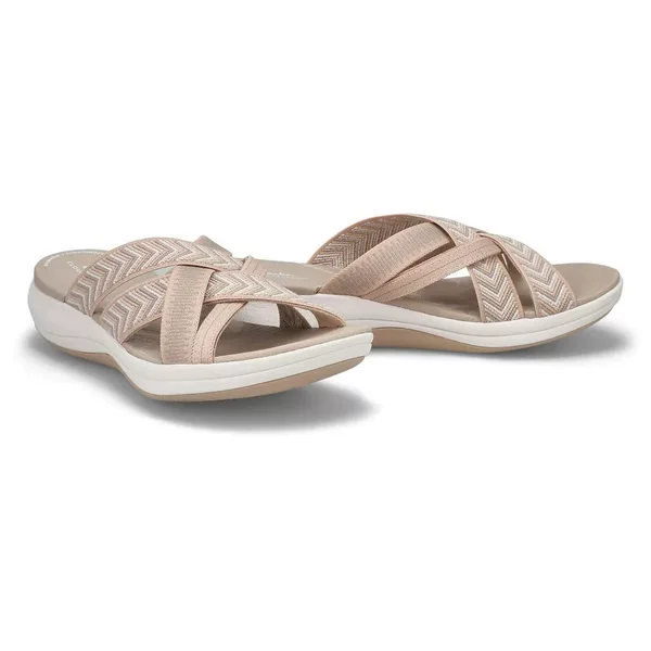 Cross-Border Large Size Thick-Soled Cross-Strap Sandals for Women, 2023 Summer New Style Flat Cross-Strap Fly-Knit Soft-Soled Casual Sandals