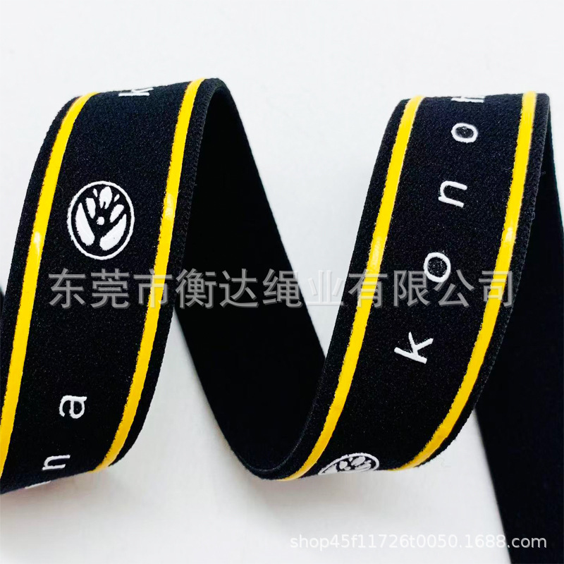 Personalizada antideslizante silicona goteo de impresión ciclismo banda elástica banda elástica de impresión de silicona de punto recto