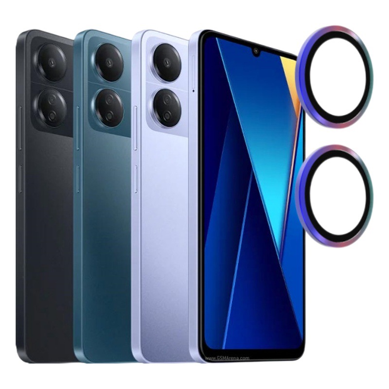 Aplicable a la película de lente Xiaomi Poco C65 Cámara trasera Eagle Eye pegatina protectora de metal AR tecnología anti-penetración