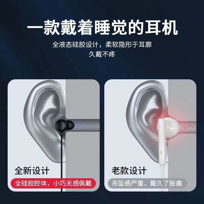 Спящие наушники внутриканальные проводные HIFI высокое качество звука шумоподавление боковое сон мягкий силикон проводные наушники