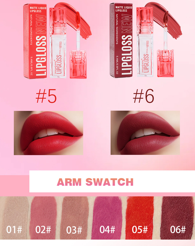 Velvet Matte Liquid Lipstick Nude Waterproof Long-lasting Gloss_voghion.com