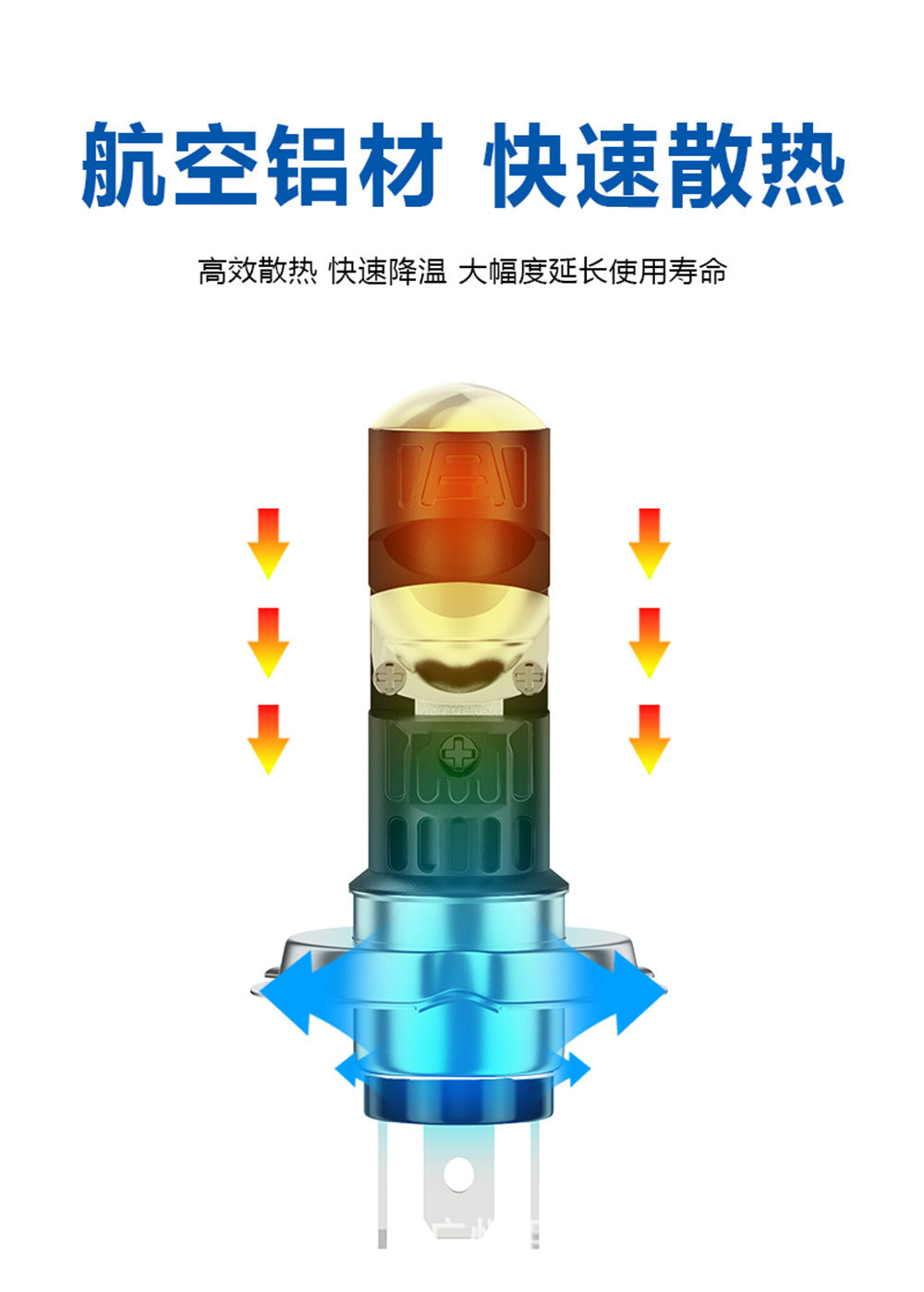 New T19 Motorcycle LED Spotlight P15D BA20D H4 Motorcycle Headlight Lens Headlamp Spotlight