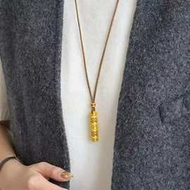 新款时尚精致小众复古轻奢随身佛项链女气质百搭长款高级感毛衣链