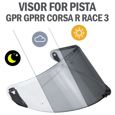 changing UV protection, Dəbilqə (Kaska) aksesuarları - pista-transparent-discoloration