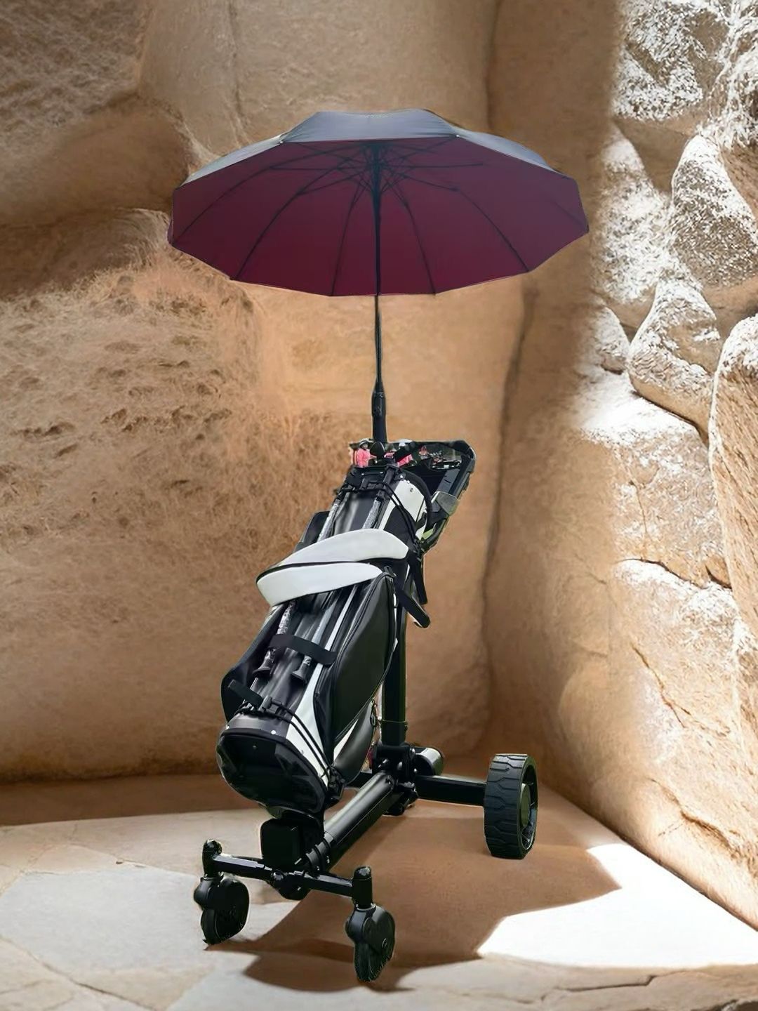 Sikute T3 four-wheel intelligent automatic follow adult golf bag car folding small