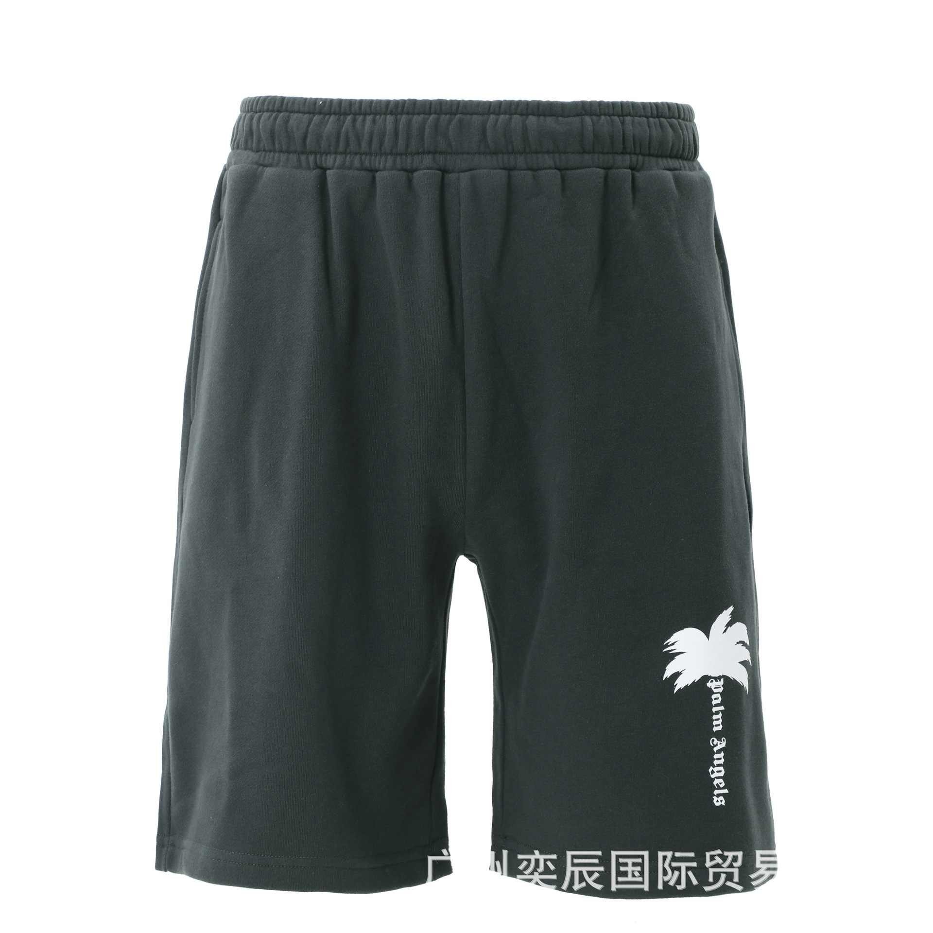 PA Ángel marca de moda a rayas Arco Iris pantalones cortos cinta hombres y mujeres pareja niebla calle palmera suelta recortada