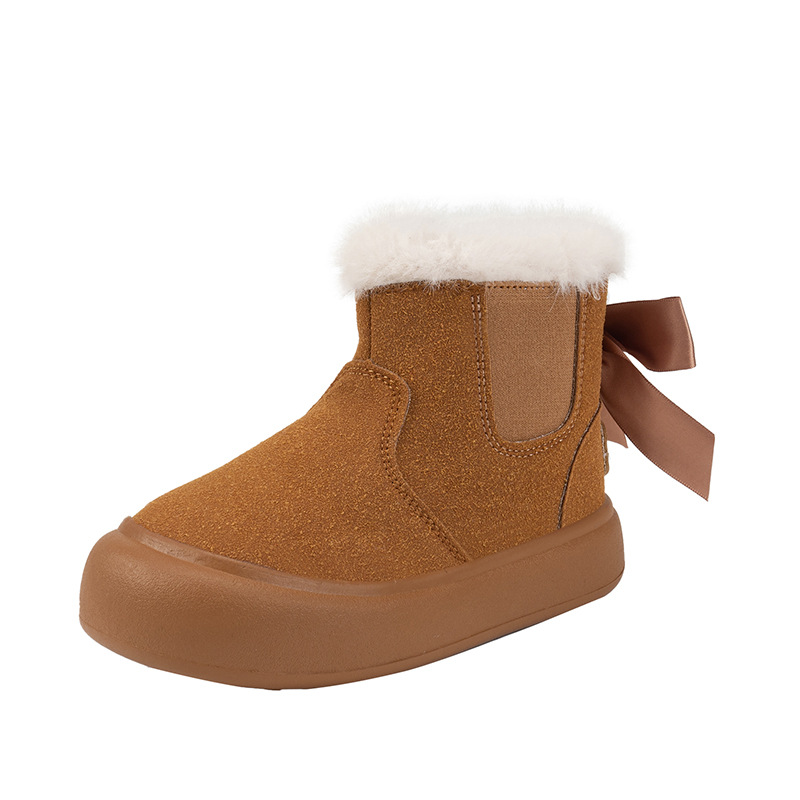 Botas de nieve para niños 2024 invierno nuevos zapatos de invierno para niñas zapatos de algodón de nieve para niñas zapatos de peluche zapatos para niños