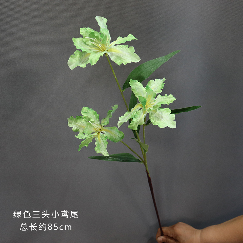 Flores de imitación verde, techo de bosque, plantas verdes, hojas, flores de boda, accesorios de decoración floral con hojas, flores falsas, hierba de caña