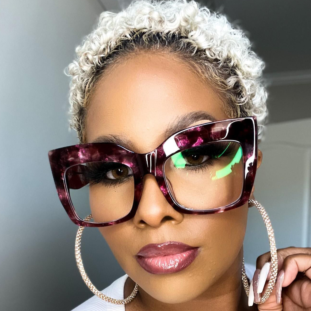 50g Weight Full Frame Glasses Structure Glasses Classification Ac, UV400 Protection Lens Material Square Glasses Style Street Occasion Solid Color Pattern Women'S Gender Exaggerated Style Exaggerated Solid Color Ac UV400 Protection Square Full Frame Women's Sunglasses 无