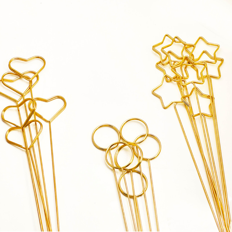 Flower card holder bouquet gold-plated metal clip insert label greeting card fixing material diy bag flower decoration floral set