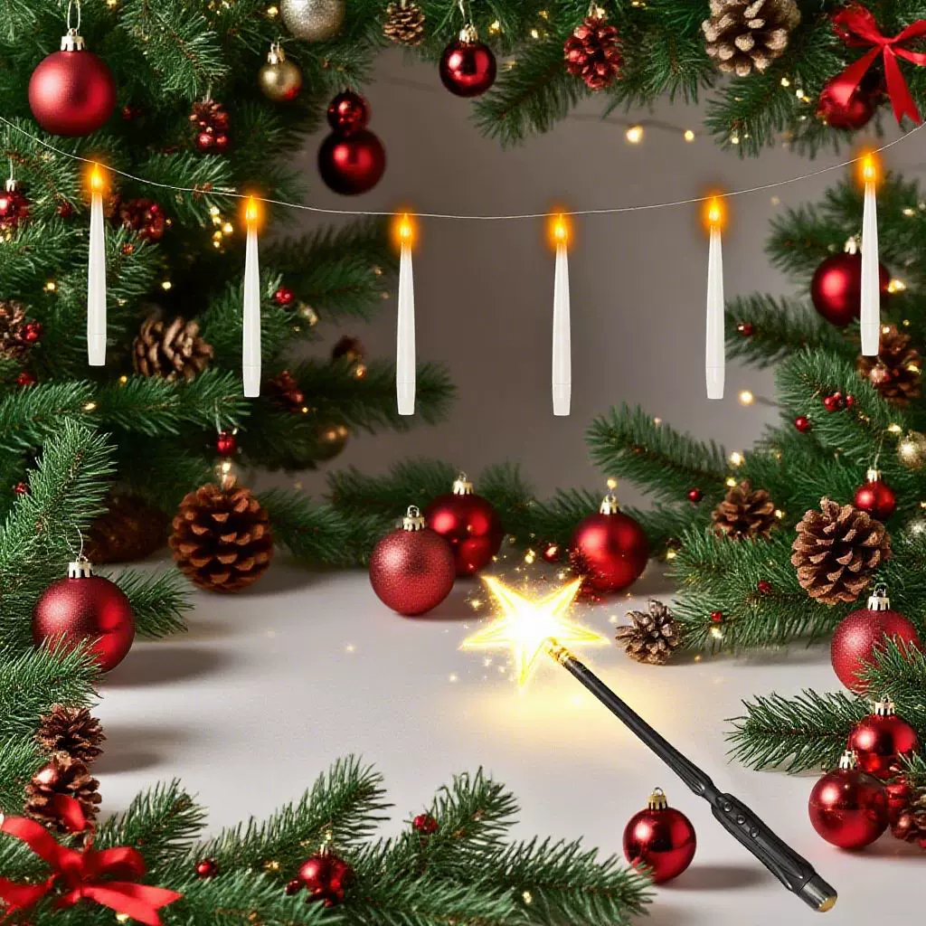 定时6小时LED蜡烛灯户外悬挂电子蜡烛灯串腐败露营氛围感装饰灯串