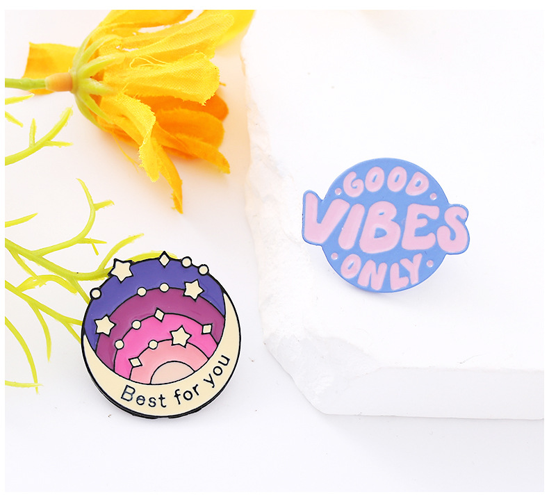 Women's Gender Enamel Design Simple Style Pin Letter Alloy Enamel Women's Brooches