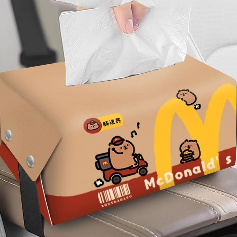 Creative Capybara Tissue Box for Home and Car Use, Desktop and Hanging Storage Tissue Holder, Cross-Border