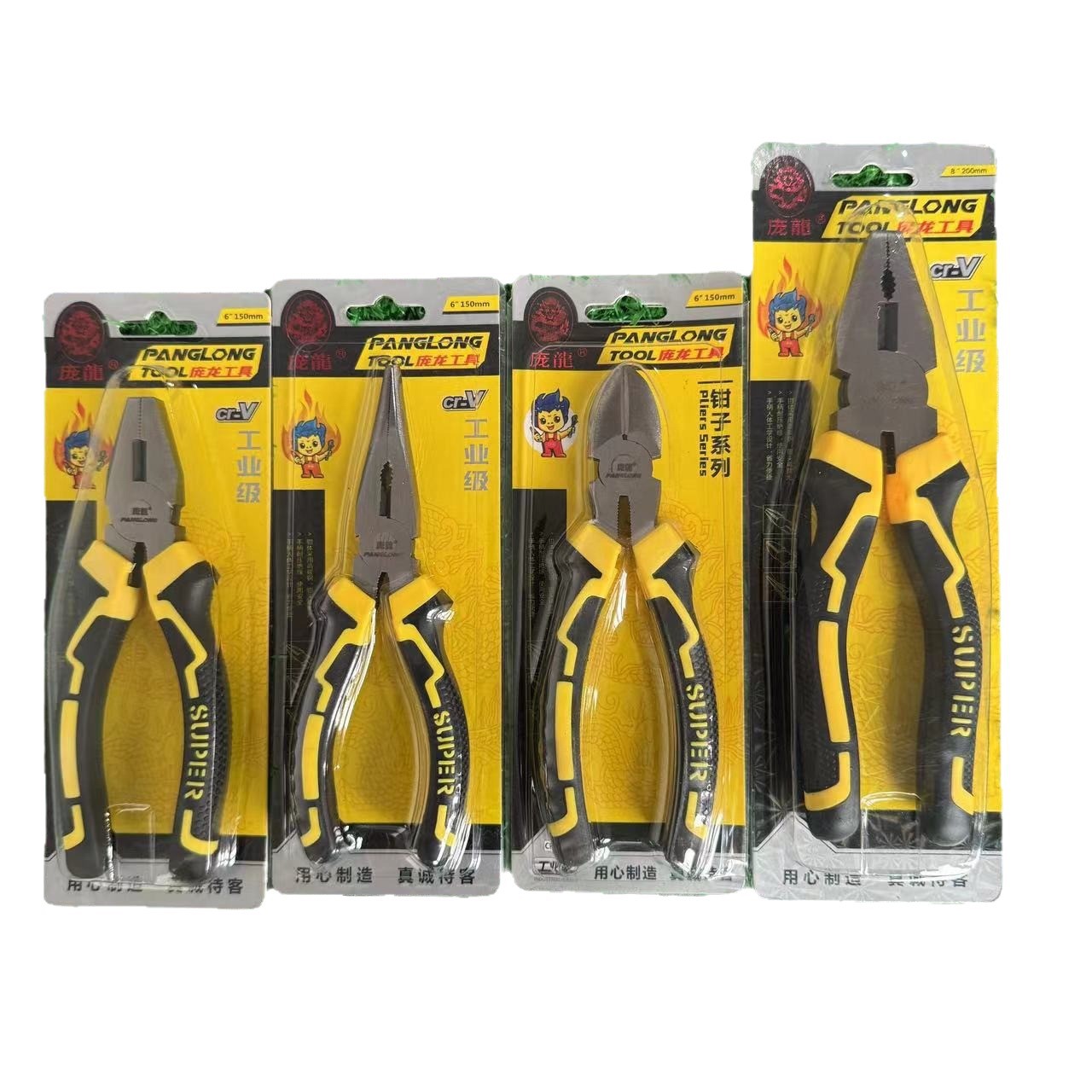 Fabricante de alicates Panglong, alicates de alambre con mango curvo, alicates de punta diagonal, alicates de alambre, alicates de punta de aguja, alicates diagonales, alicates de tornillo de banco