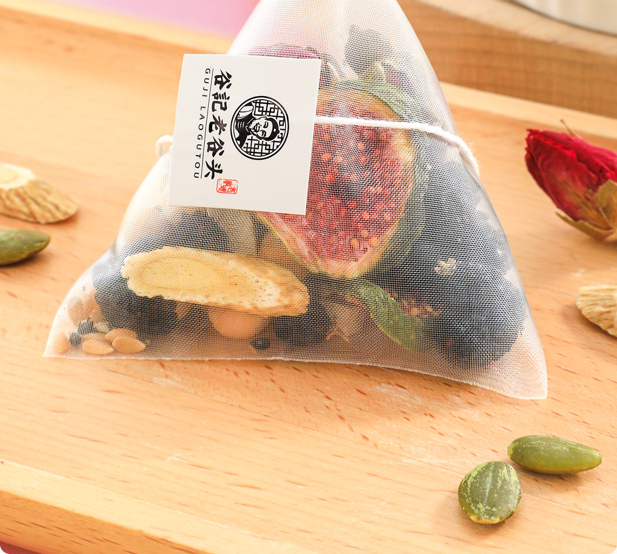 Seed Cycling Herbal Tea with Flaxseed Fig Mulberry Black Bean Astragalus Rose 600g Two Box Set specifications