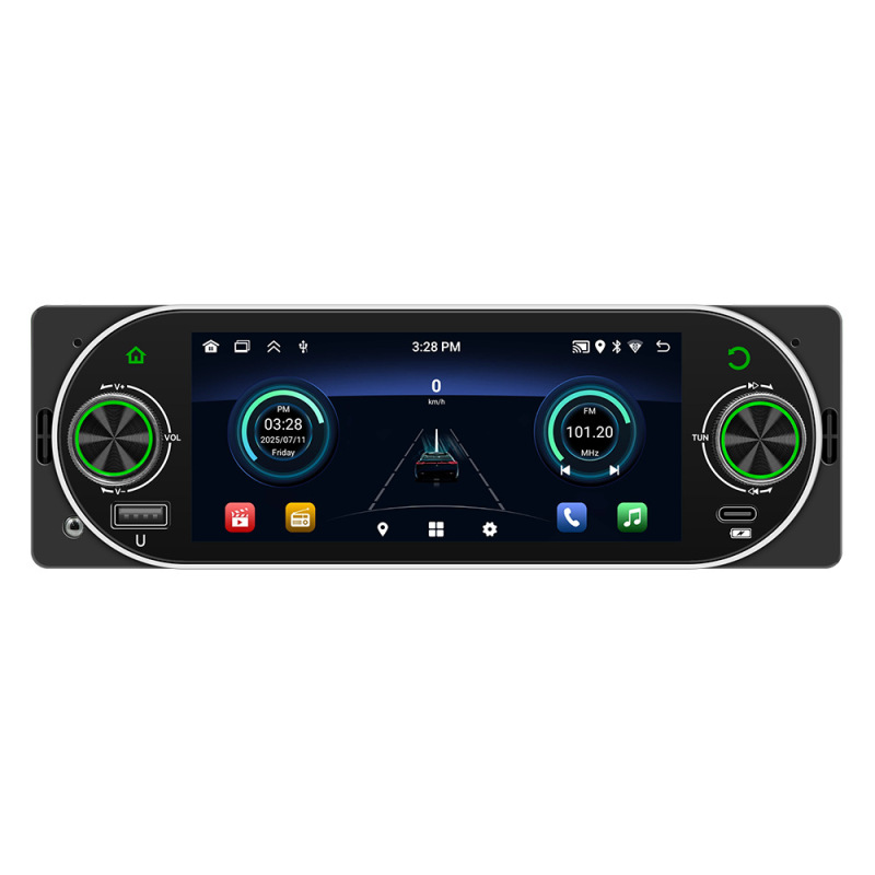 5.1寸车载导航跨境新品安卓系统单锭多功能carplay汽车中控车机|undefined