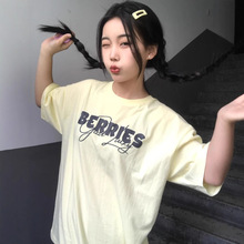 ins胖mm清仓印花半袖体恤上衣服轻薄纯棉短袖T恤衫女国风酷夏季潮