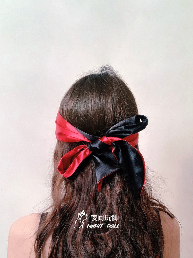 Hide and seek!Back color double -sided black red eye mask blindfold…
