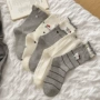 春秋季无骨秋冬白灰女袜