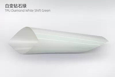 Car paint protective film Color-Changing Car Wrap High-Definition Paint - white-to-diamond-green-75mil-five-year-warranty