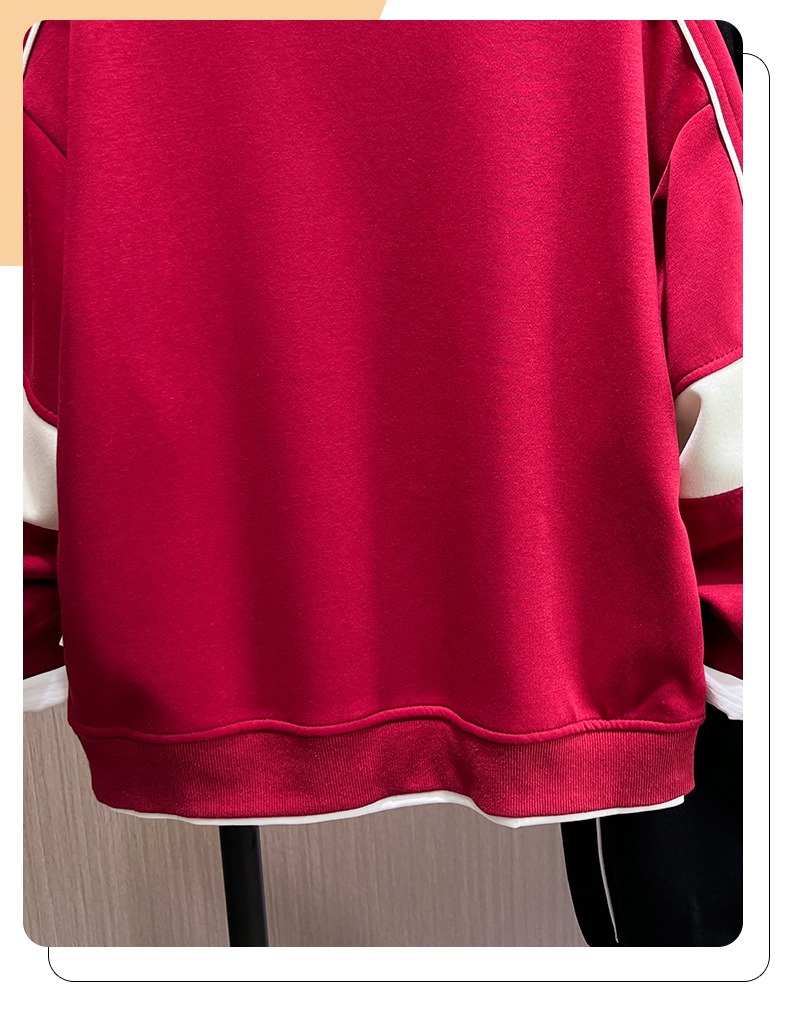 Conjunto de duas peças de suéter casual com rosto sorridente para meninos, esportes 2024, primavera, para crianças de meia idade e bi, da moda_voghion.com