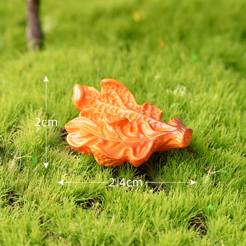 微景观多肉植物园艺装饰 可爱松鼠坚果松果屋枫叶 树脂工艺品摆件|undefined
