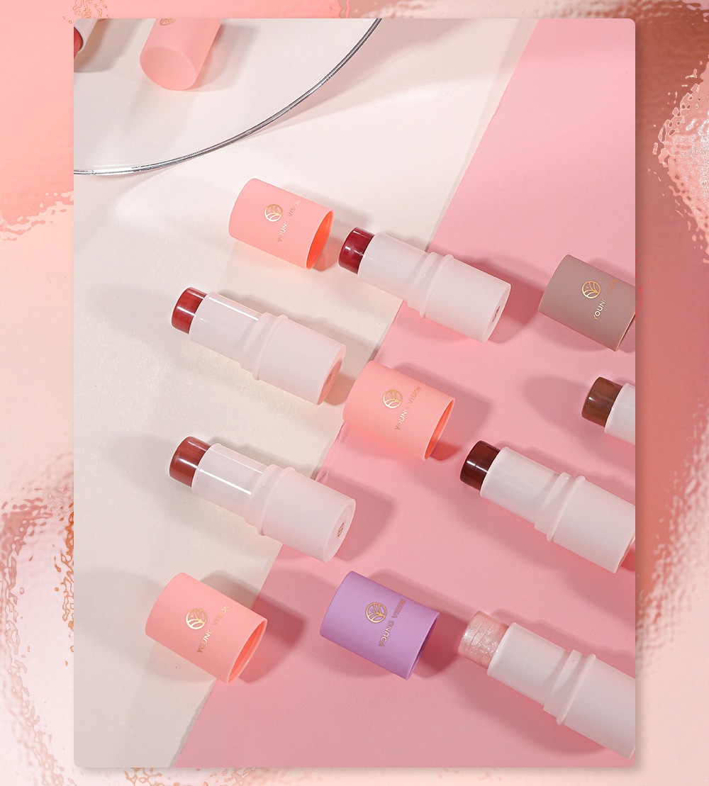 YOUNG VISION Multi-functional Makeup Stick Six-color Highlighter Contouring Cream Blush Matte Blush Stick Set undefined