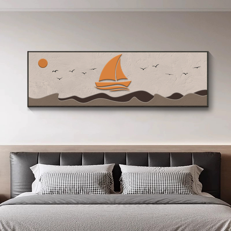 日照金山卧室床头装饰画现代简约高级感客厅挂画喷绘壁画|undefined