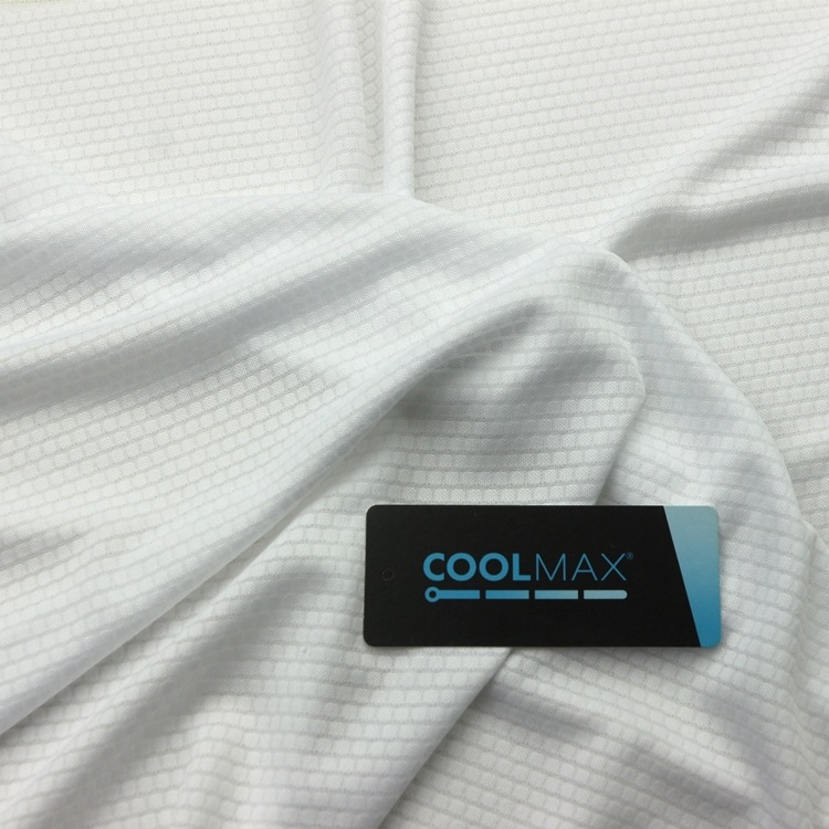 玉米粒网眼CoolMax速干吸湿排汗抗UV足球提花网眼布运动服装面料