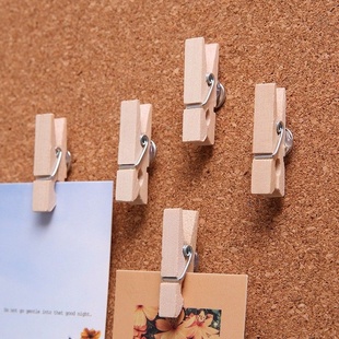 Felt Board Creative Thumbtacks Wooden Cute Photo Wall Push Pins Message Cork Board Wooden Thumbtack Clips for Fixing
