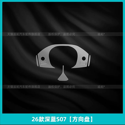 Car interior film | Navigation Display Screen Tempered Film - 26-models-of-dark-blue-s07-steering-wheel