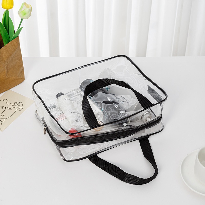 Bolsa de lavado simple portátil Juego de bolsa de cosméticos impermeable Bolsa de almacenamiento de viaje portátil Bolsa de almacenamiento multiusos de viaje de mano