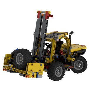 Moc-74506 All-Terrain Forklift 631 Particle Number Toys Christmas Gift