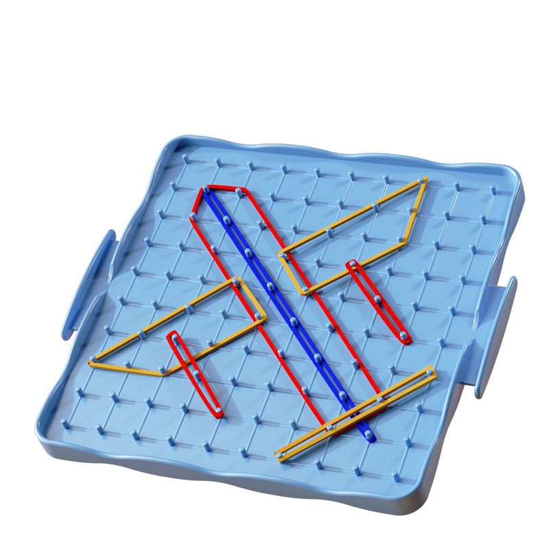 Matemáticas primarias ayuda de enseñanza de estudiantes de material de operación tablero de matriz científica tablero de clavos de doble cara tablero de gráficos de geometría de banda de goma
