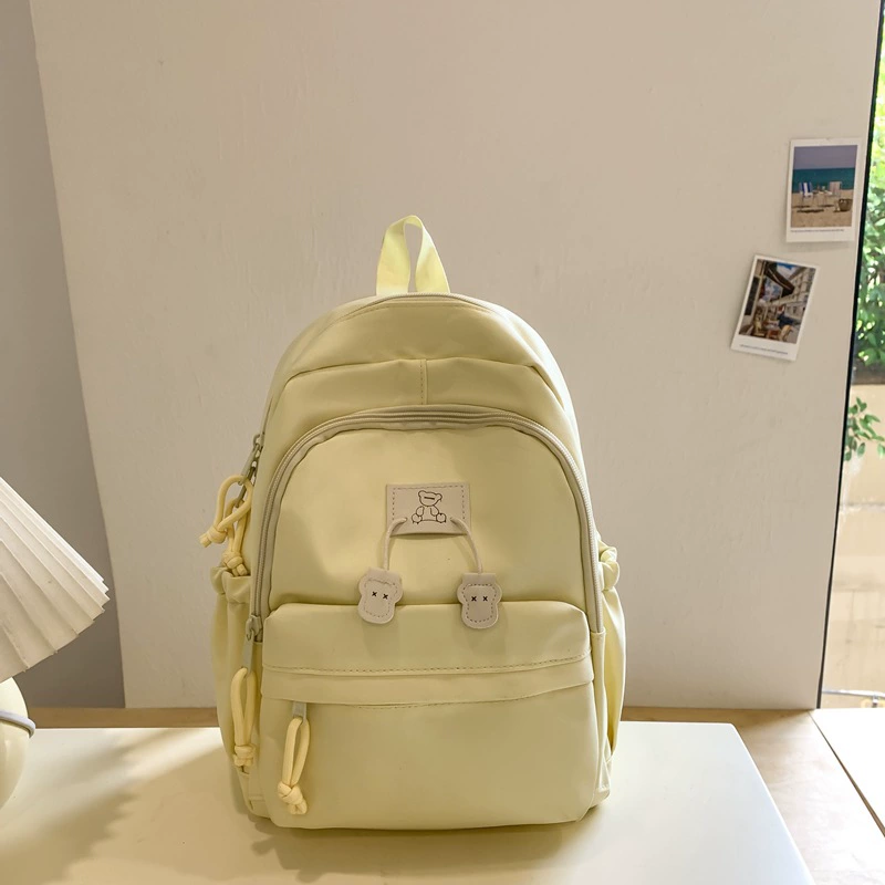 П nylon школьный рюкзак, молодежный рюкзак для досуга, для учеников, японский и корейский, простое и элегантное оформление