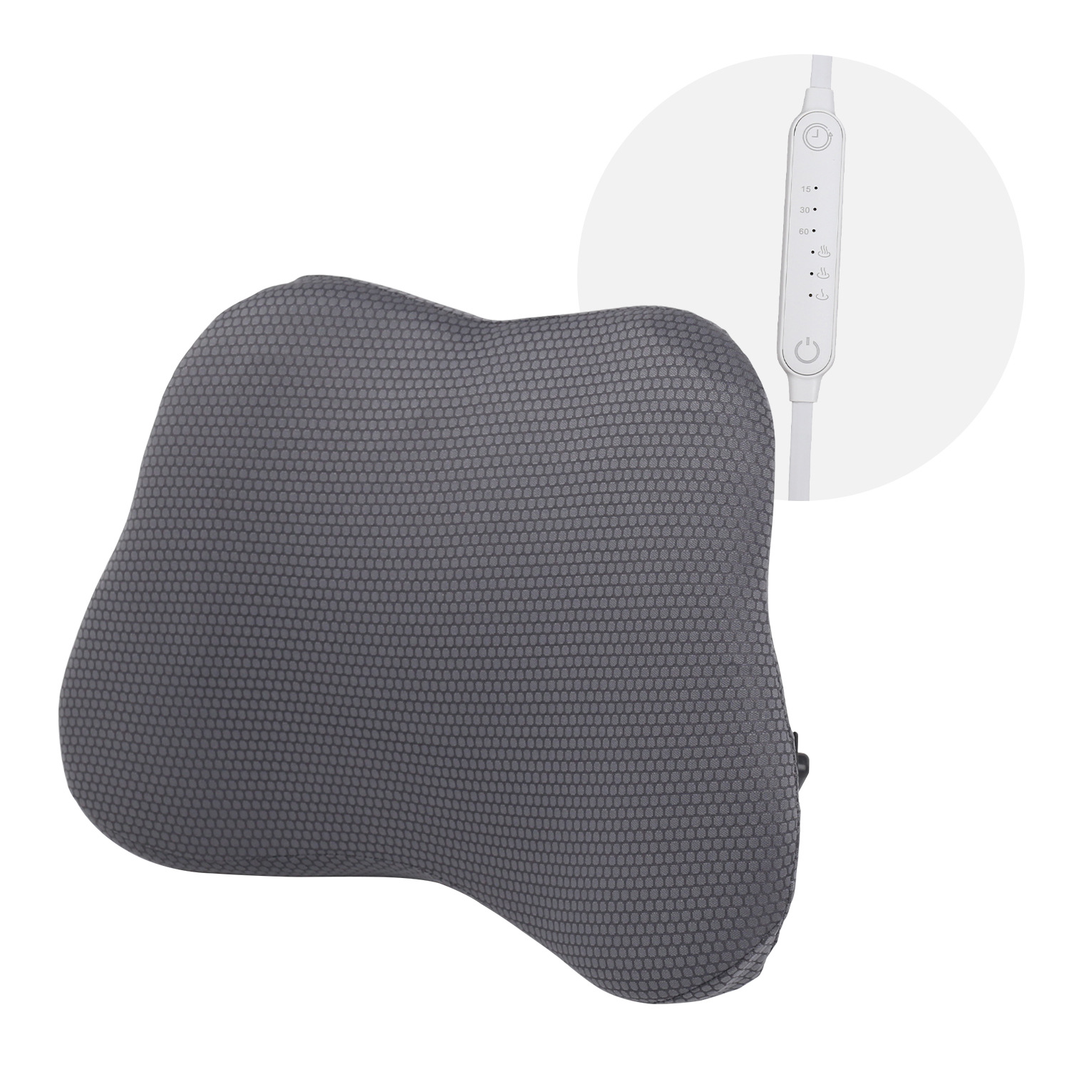Masaje de calentamiento eléctrico montado en automóviles almohada de protección de cintura cojín de asiento de automóvil cojín de cintura masajeador de cintura almohada de calentamiento