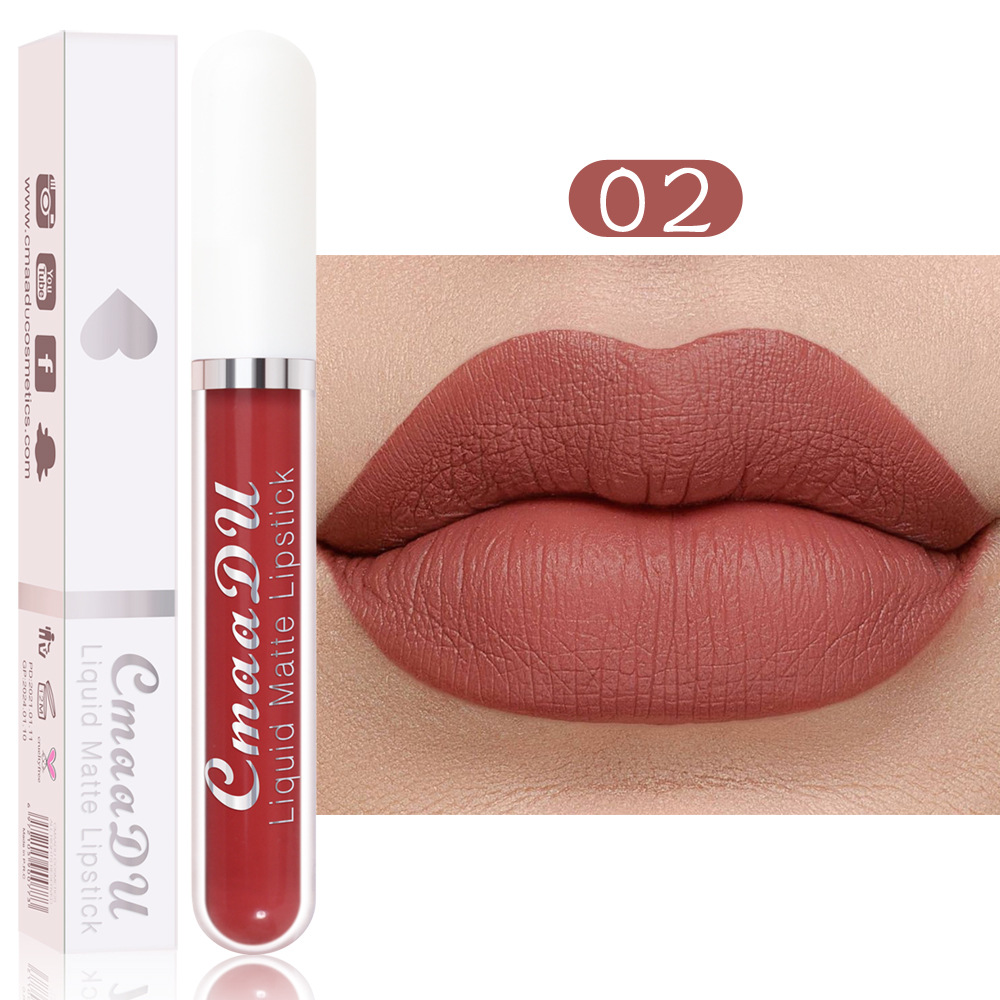 Modische Matte Nicht-stick Tasse Wasserdicht Lang Anhaltende Lippenstift display picture 3