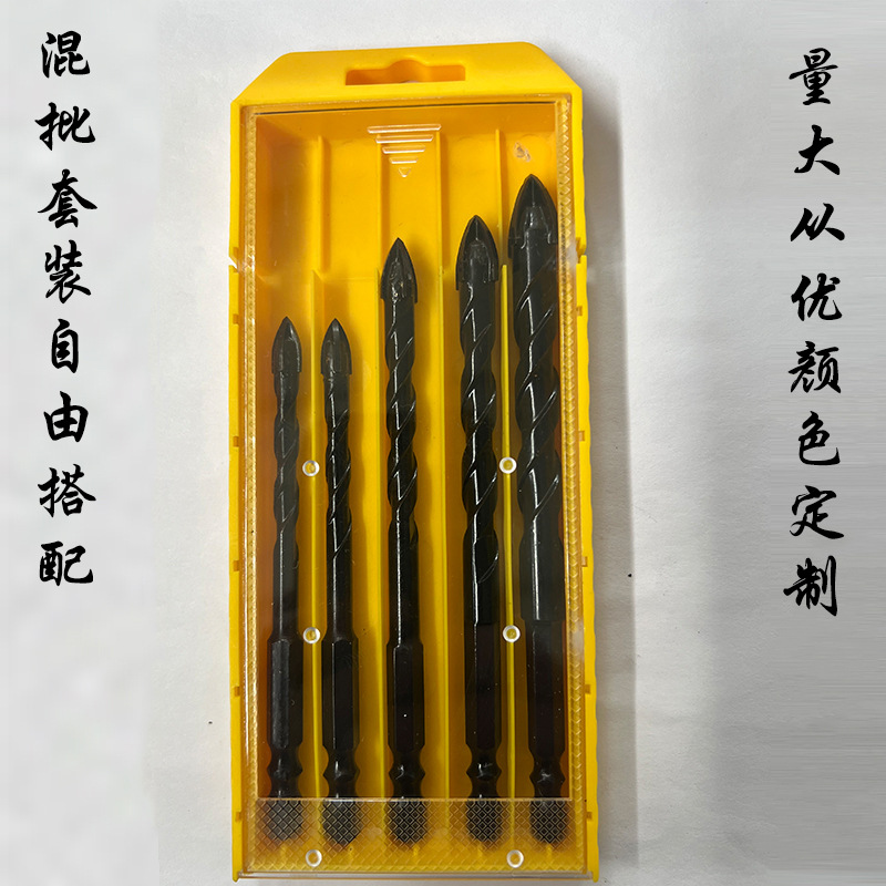 Taladro de aleación taladro de cerámica Cruz Overlord de cuatro palas taladro de hormigón azulejo de vidrio especial abridor de agujeros fábrica al por mayor