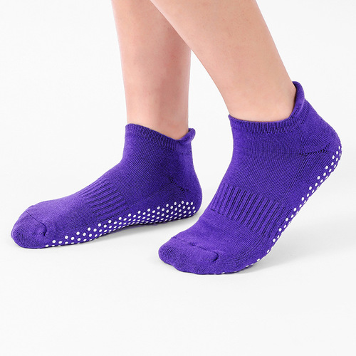 Sweat-absorbent and wear-resistant indoor yoga socks, non-slip socks, floor socks, anti-friction bouncing trampoline socks, early education parent-child glue socks
