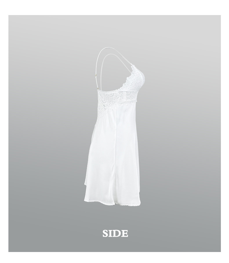 Nightdress Lingerie Type Strap Dress Dresses Type Home Outdoor Lady Sexy Solid Color Imitated Silk Polyester Pajama Sets