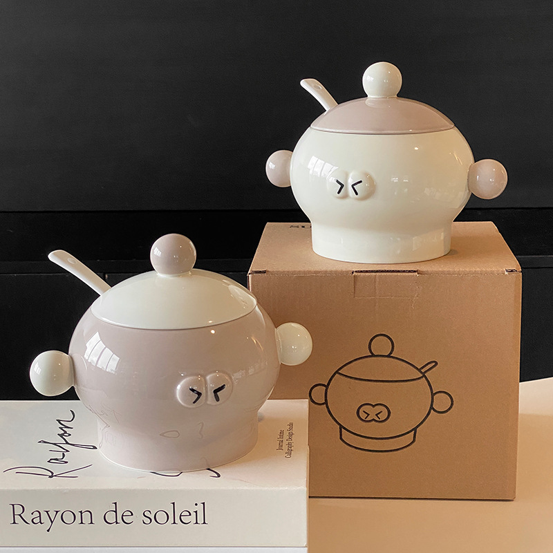 Tarjeta de manteca de cerdo cerámica doméstica resistente a altas temperaturas con tapa Tarjeta de aceite de chile de cocina Tarjeta de almacenamiento de aceite de carne