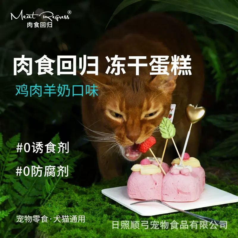 肉食回归宠物蛋糕冻干猫咪狗狗鸡肉羊奶果蔬手工制作生日蛋糕批发