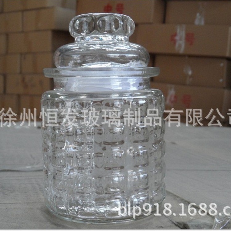 厂家直销大中小号密封透明玻璃罐花茶储存罐玻璃糖果罐现货批发