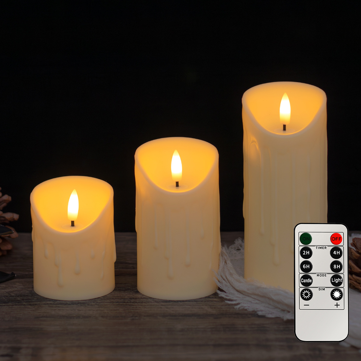 LED luz de vela electrónica Navidad fiesta de Halloween ambiente suministros de diseño lámpara de vela de simulación luz de ambiente de boda