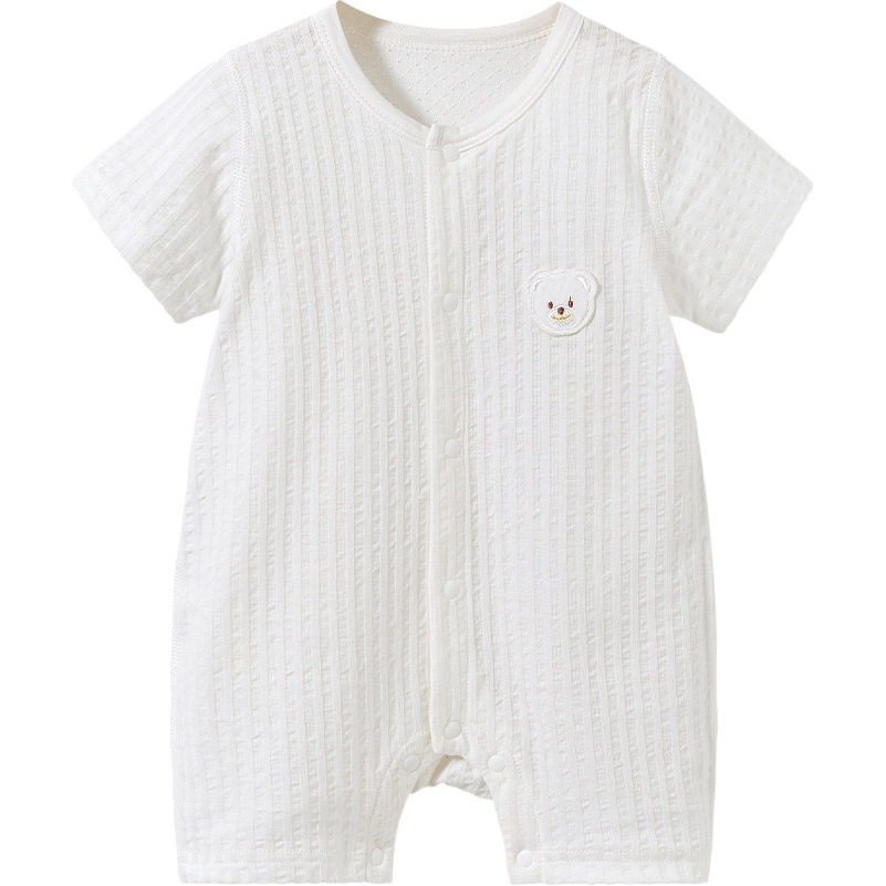Mono de bebé para verano, unisex, pijama para recién nacido, estilo ligero, ropa para exterior, conjunto de pelele de manga corta para bebé, conjunto de verano para bebé