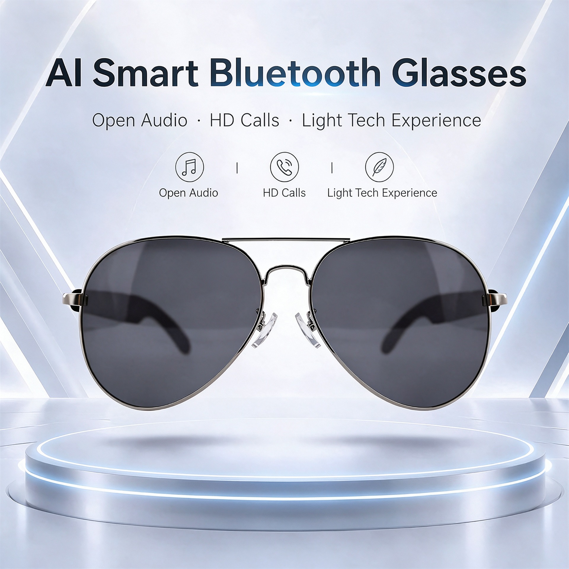Cross-Border Hot-Selling Bluetooth Glasses, Ai Translation Sunglasses, Unisex Sunglasses for Listening to Music and Making Calls, Wholesale